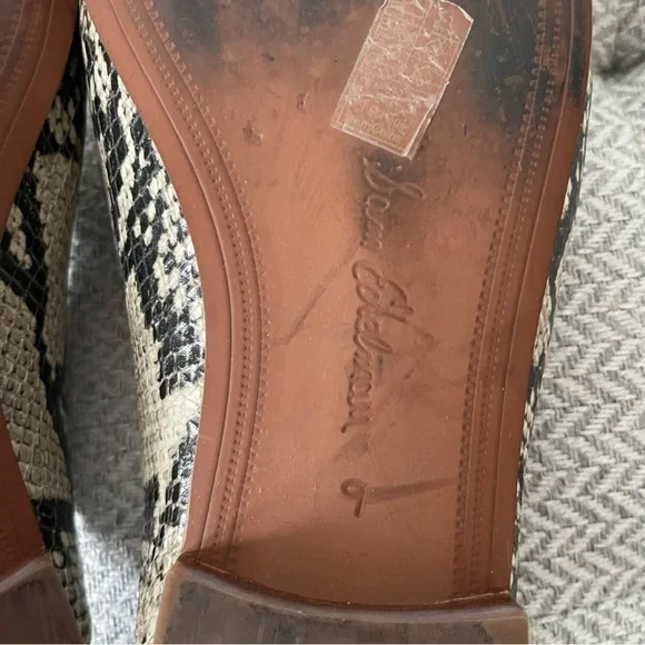 ❌SOLD ❌Sam Edelman Leather Snakeskin Flat Mules Women's size 9 - Picture 7 of 9